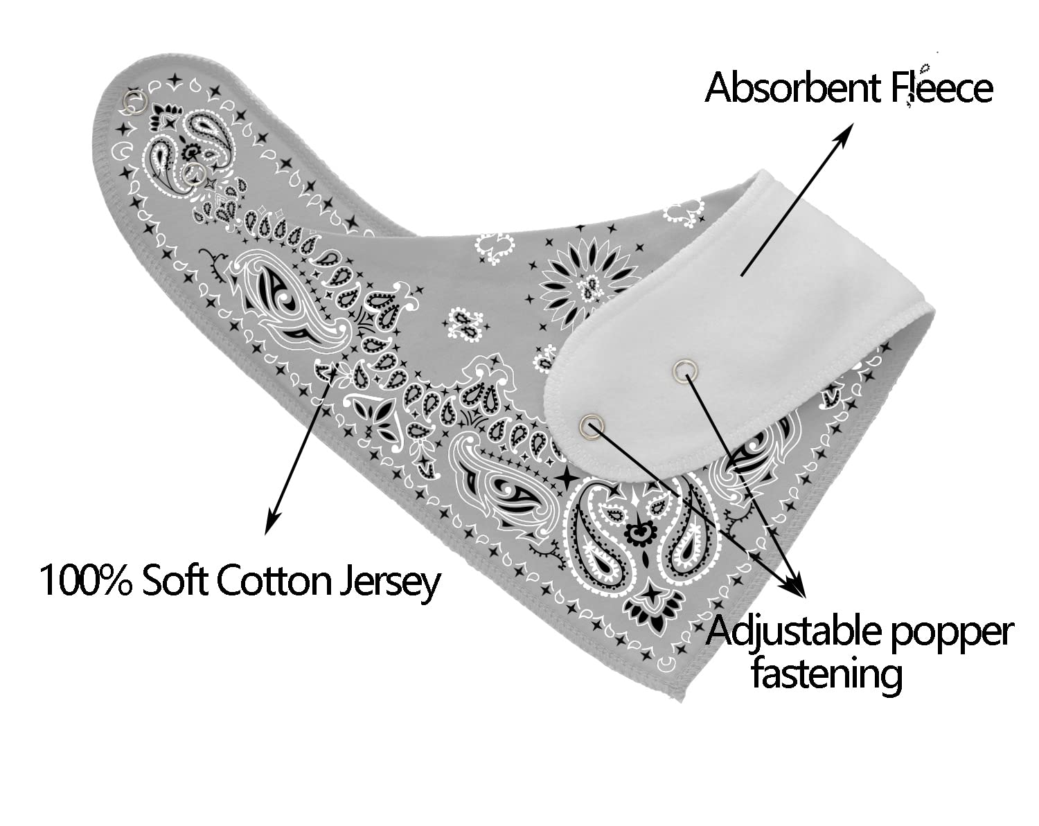 Maiwa bibs with secure closures and comfortable coverage for toddlers.
