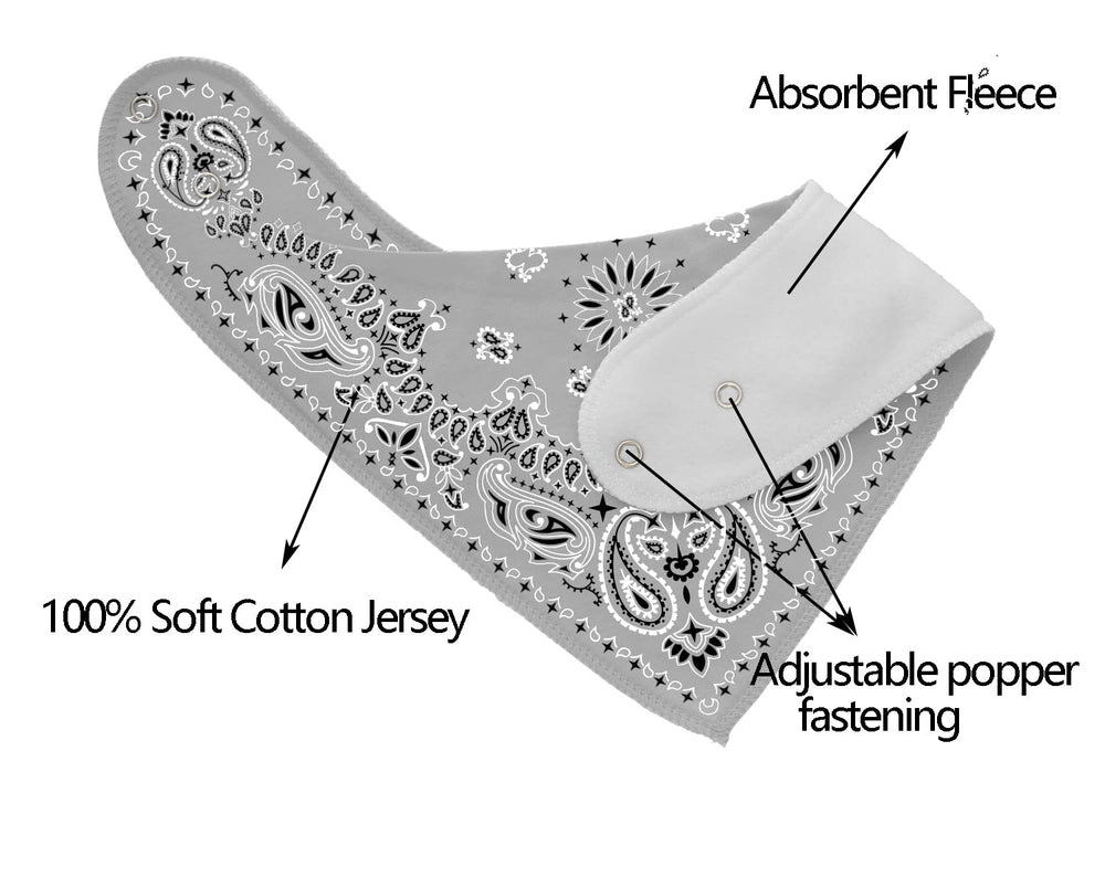 Maiwa bibs with secure closures and comfortable coverage for toddlers.
