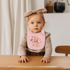 Maiwa machine-washable bibs offer easy cleanup after messy meals.