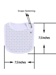 Maiwa baby bibs adjustable snaps closeup for growing necks