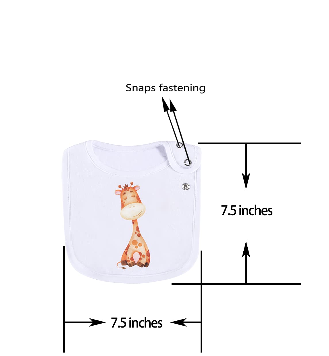 Maiwa OEKO-TEX certified print design on bib close-up for safe baby wear.