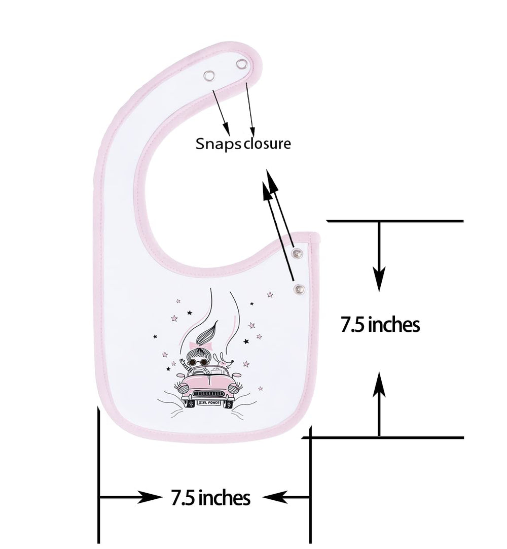 Maiwa oeko-tex-print bibs showcase certified print for safe, soft wear during teething.