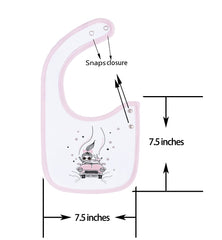 Maiwa oeko-tex-print bibs showcase certified print for safe, soft wear during teething.