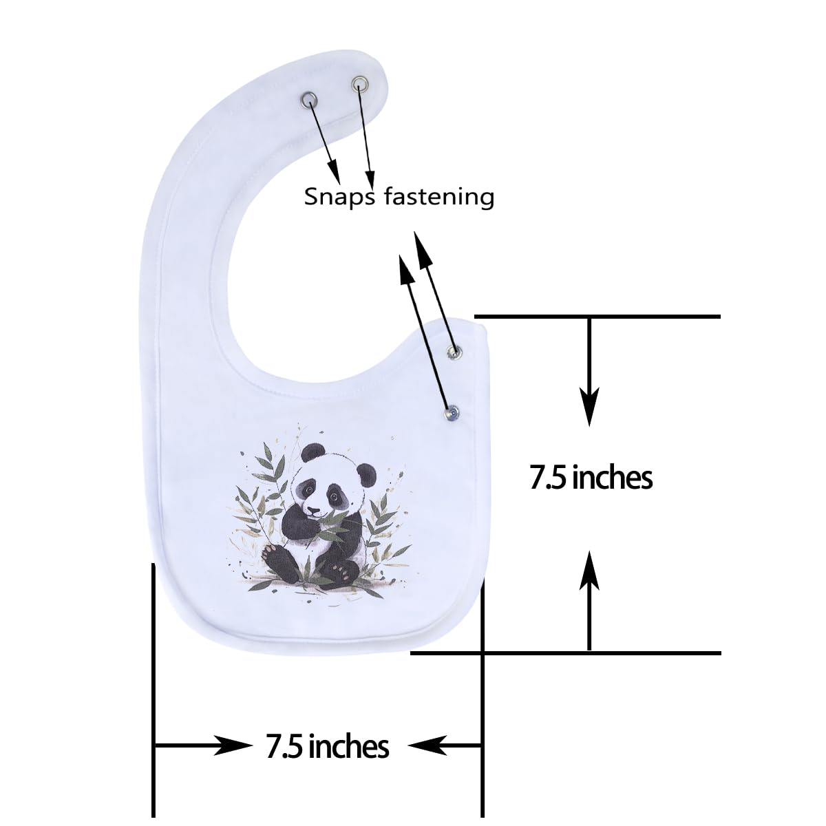 Maiwa soft cotton-top bib close-up highlighting 3-layer design and gentle touch.
