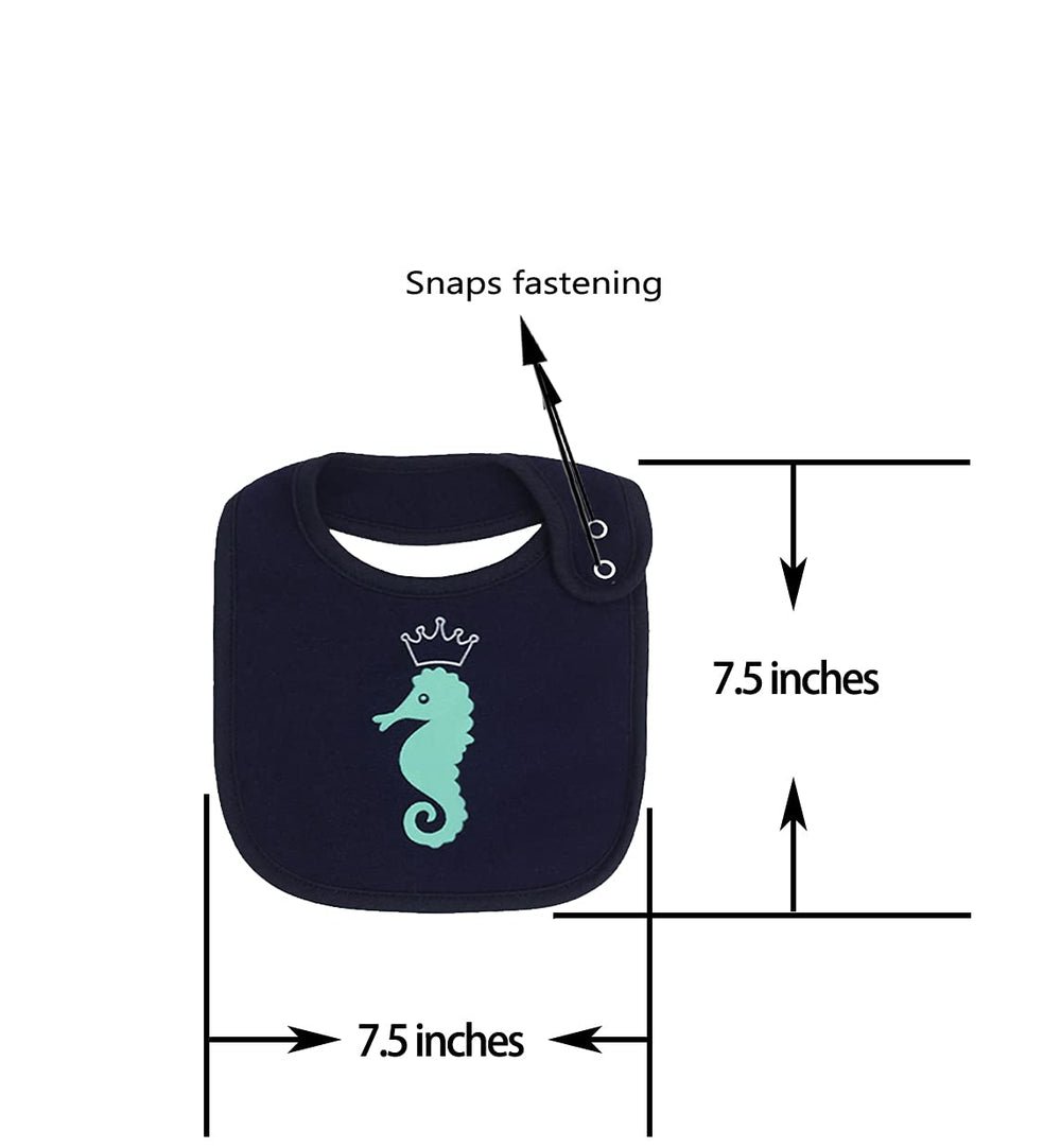 Maiwa 6-pack baby bibs cover daily messes during teething and feeding.