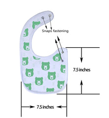 Maiwa bib back layer shows cotton jersey for gentle skin contact.