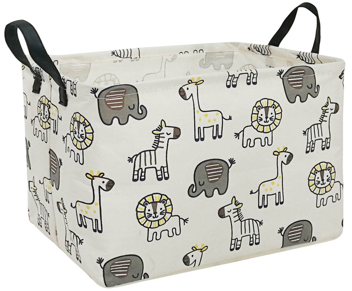 MAIZMZ Baby Gift Storage Basket folded for compact storage, ideal for small spaces.