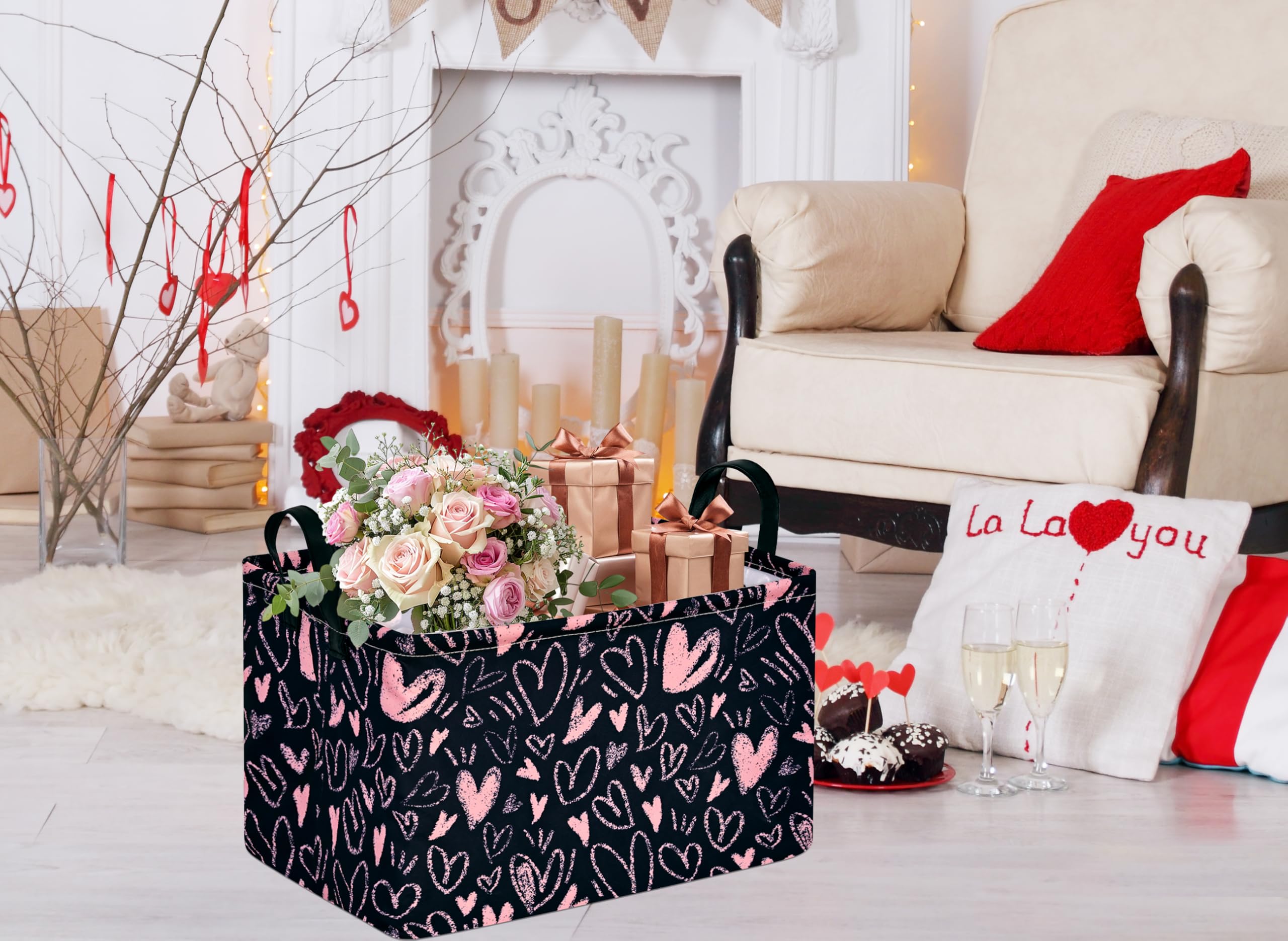 MAIZMZ Girls Basket sturdy handles for portable storage