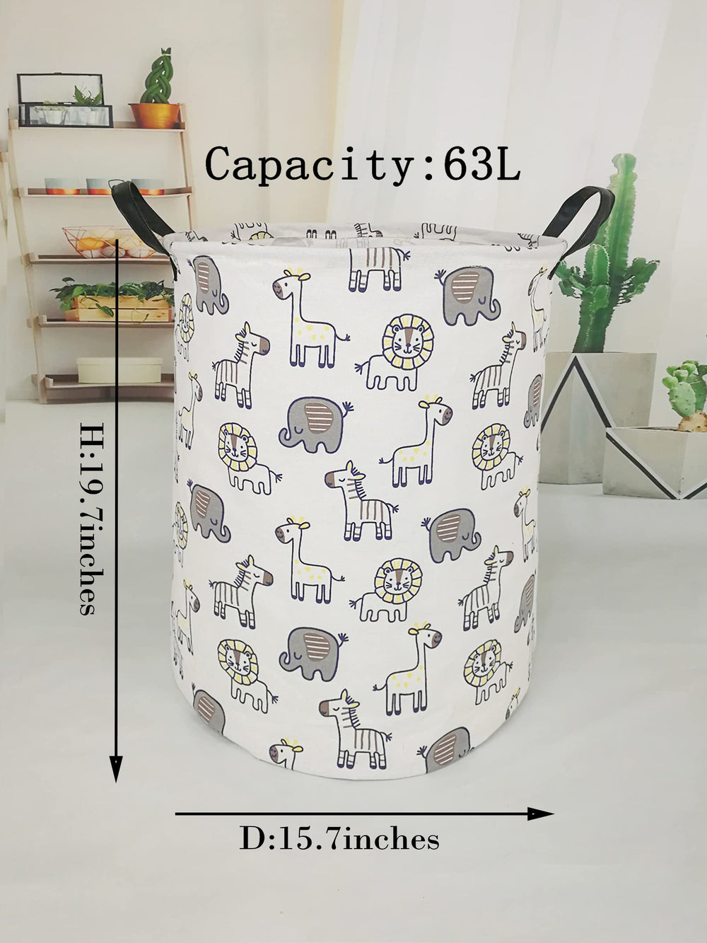 MAIZMZ Kids Hamper dimension 40x50 cm for roomy garment storage.