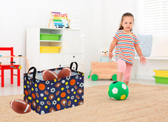MAIZMZ Kids Hamper material close-up shows linen-cotton fabric with waterproof coating
