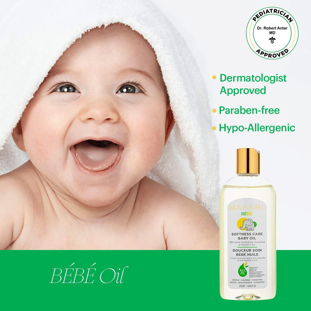 MAKARI Hypoallergenic label on packaging indicating gentle care for sensitive skin.