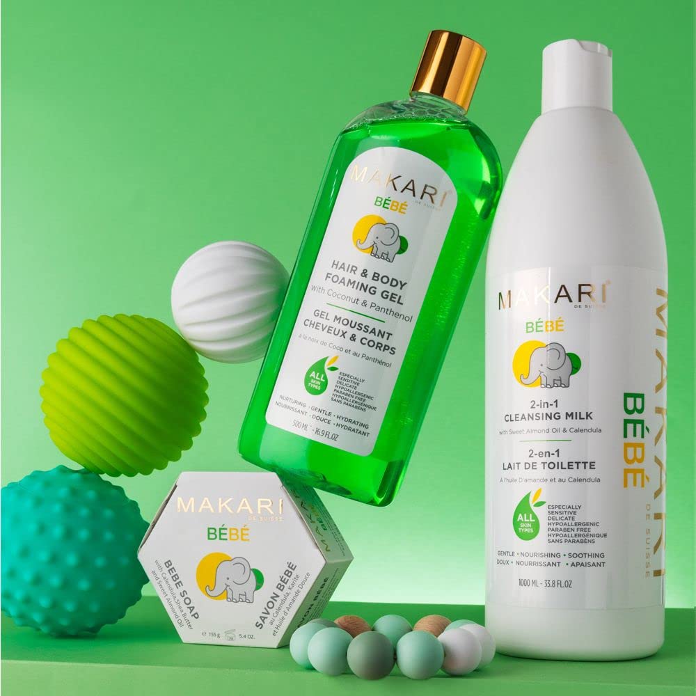 MAKARI Baby Foaming Gel pediatrician-approved label signaling trust for little ones