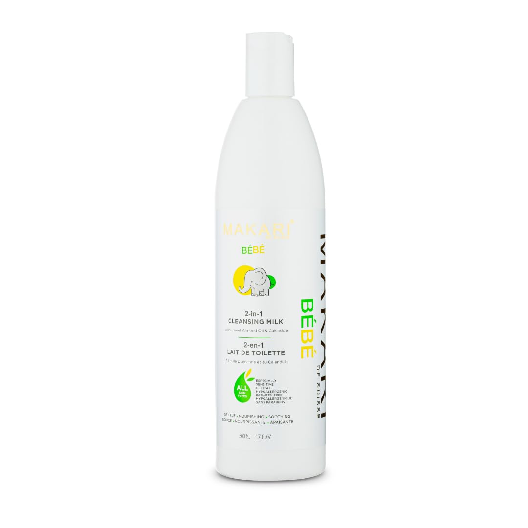 MAKARI Baby Skin Care Set close-up showing the complete bath essentials for daily use.