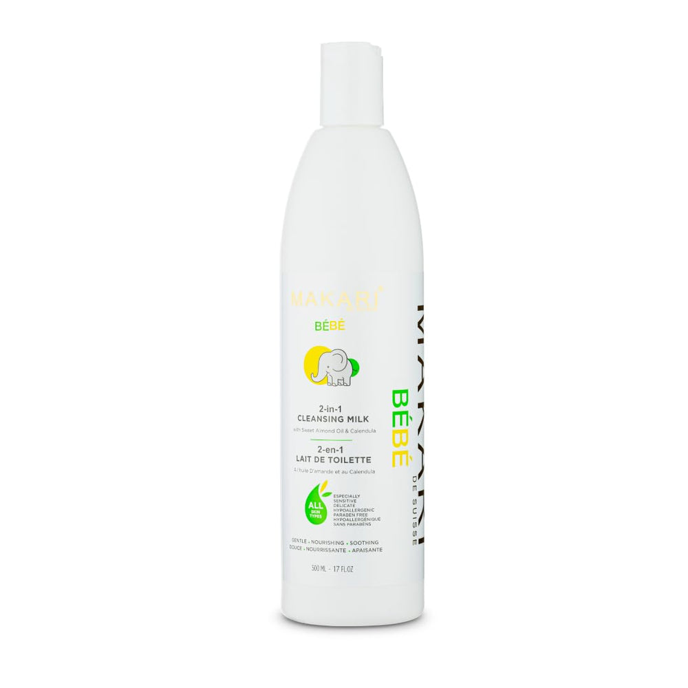 MAKARI Baby Skin Care Set close-up showing the complete bath essentials for daily use.