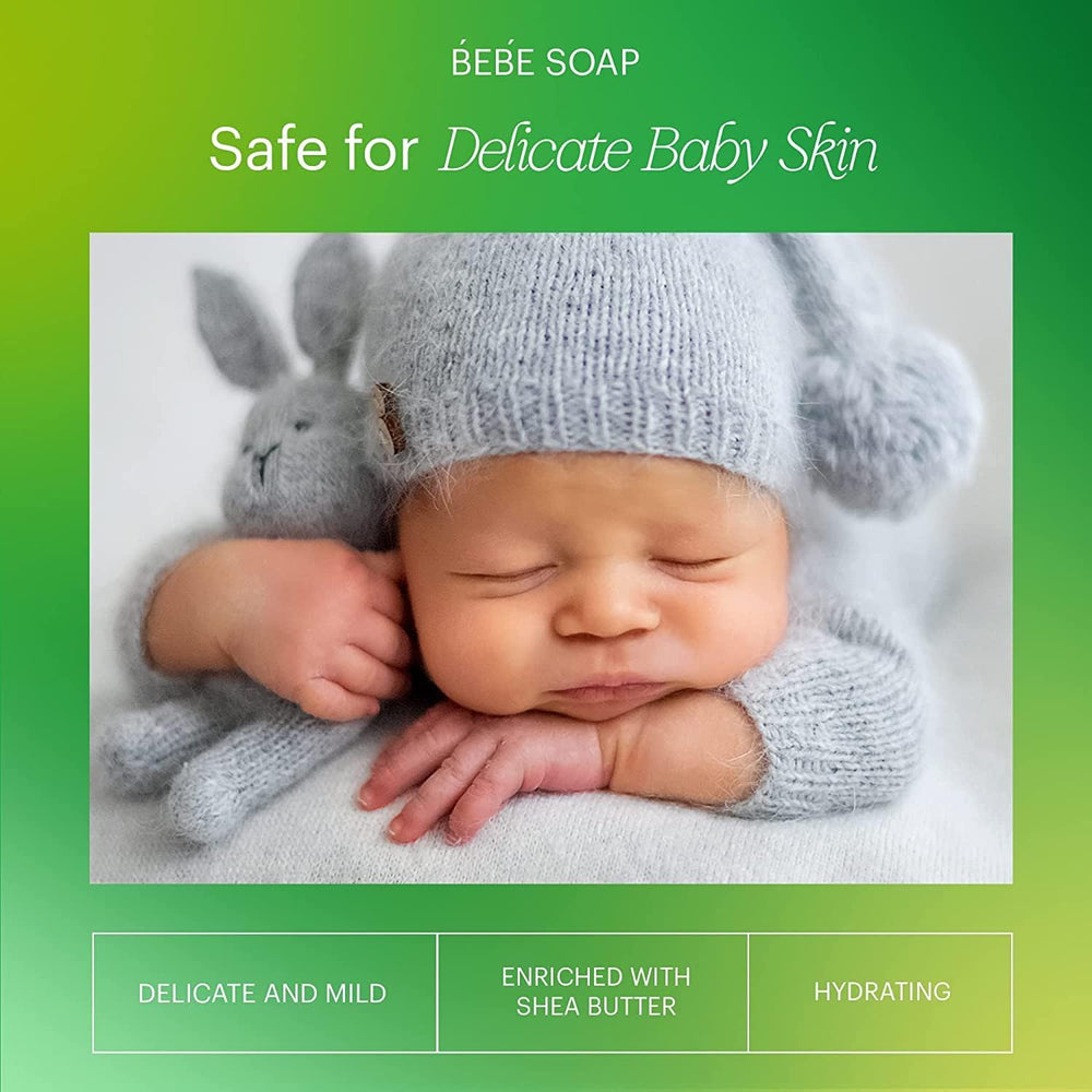 MAKARI Baby Soap delicate-skin-application shows safe daily cleansing.