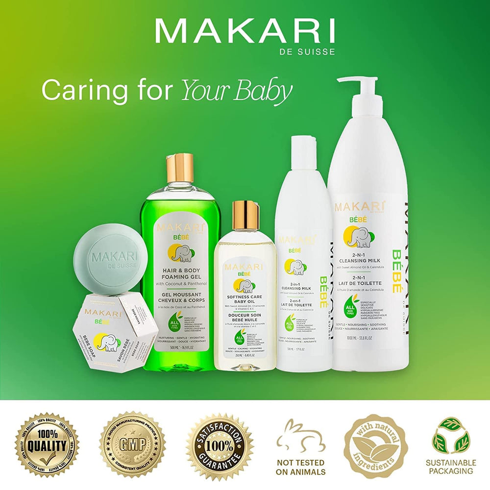 MAKARI Baby Soap natural-botanicals features plant-based nourishment.