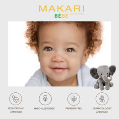 Makari Bebe Cleansing Milk dry lotion application reveals post-bath moisturized feel