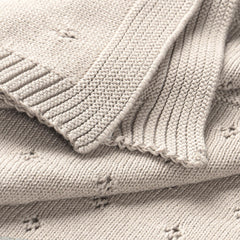 MakeMake Organics baby blanket gots-certification-label demonstrates safety-focused, certified organic cotton.