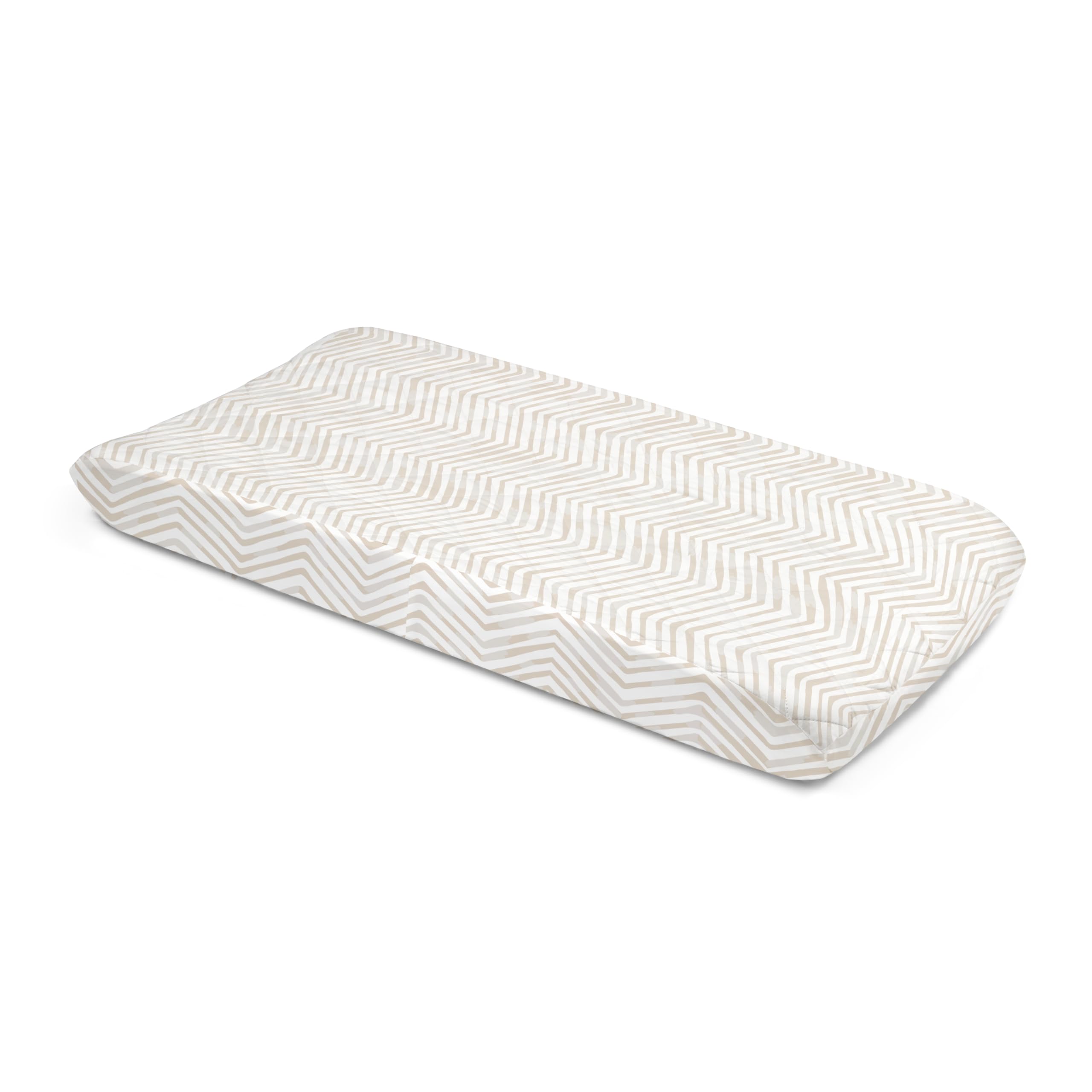 Makemake Organics changing pad cover elastic bands keep essentials neatly in place.