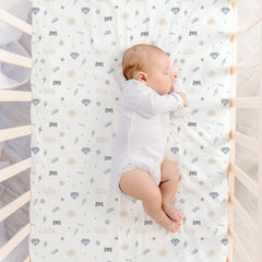 Makemake Organics 8-inch deep pocket crib sheet with premium elastic