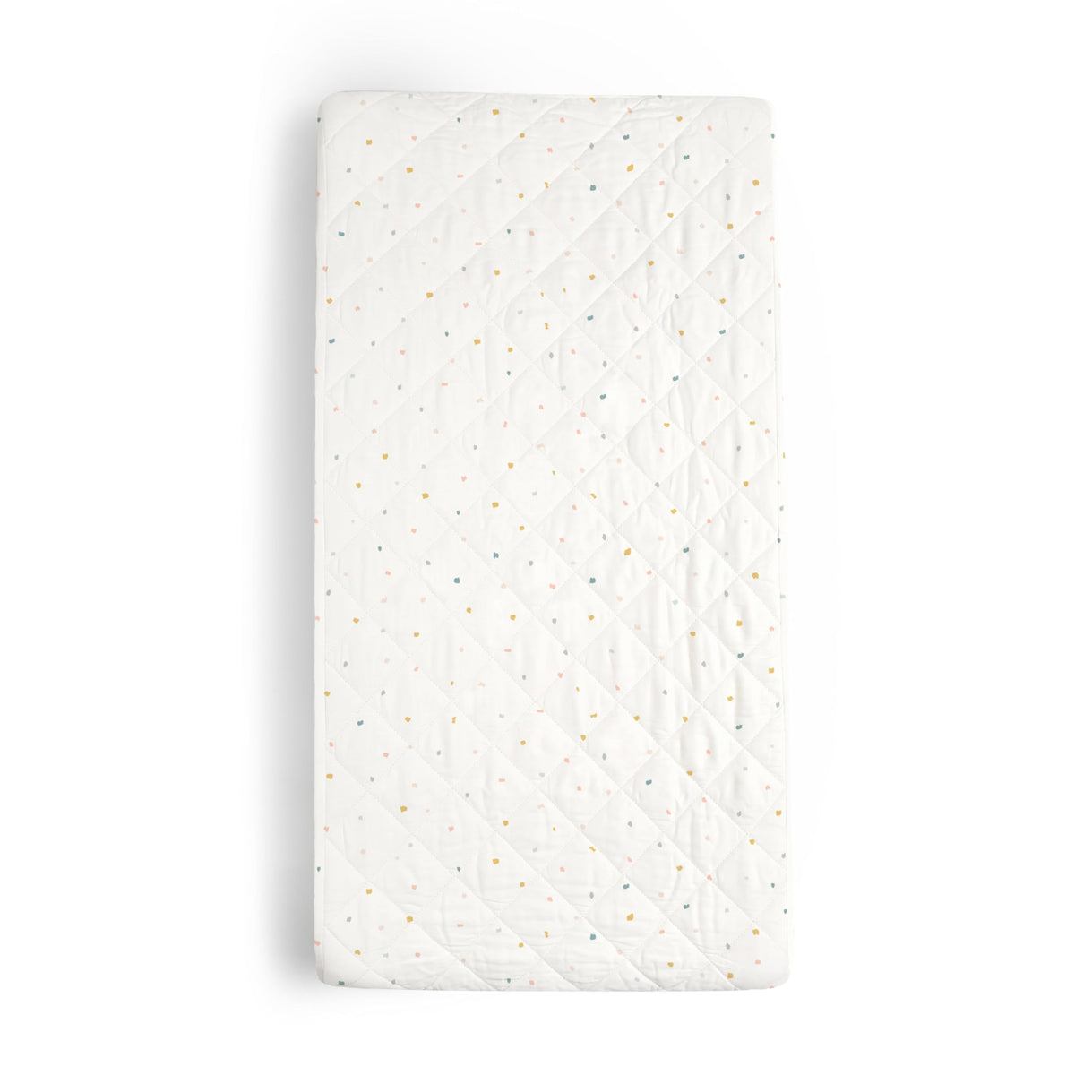Makemake Organics Dotty changing pad closed showing compact portable design for on-the-go diaper changes