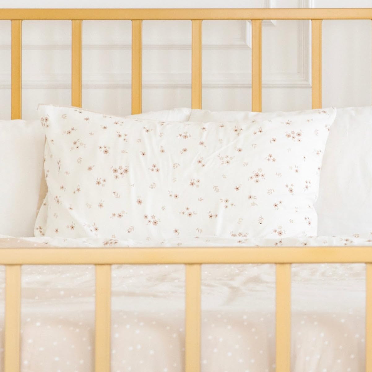 Makemake Organics pillowcase with deep-envelope closure keeps pillow secure during sleep