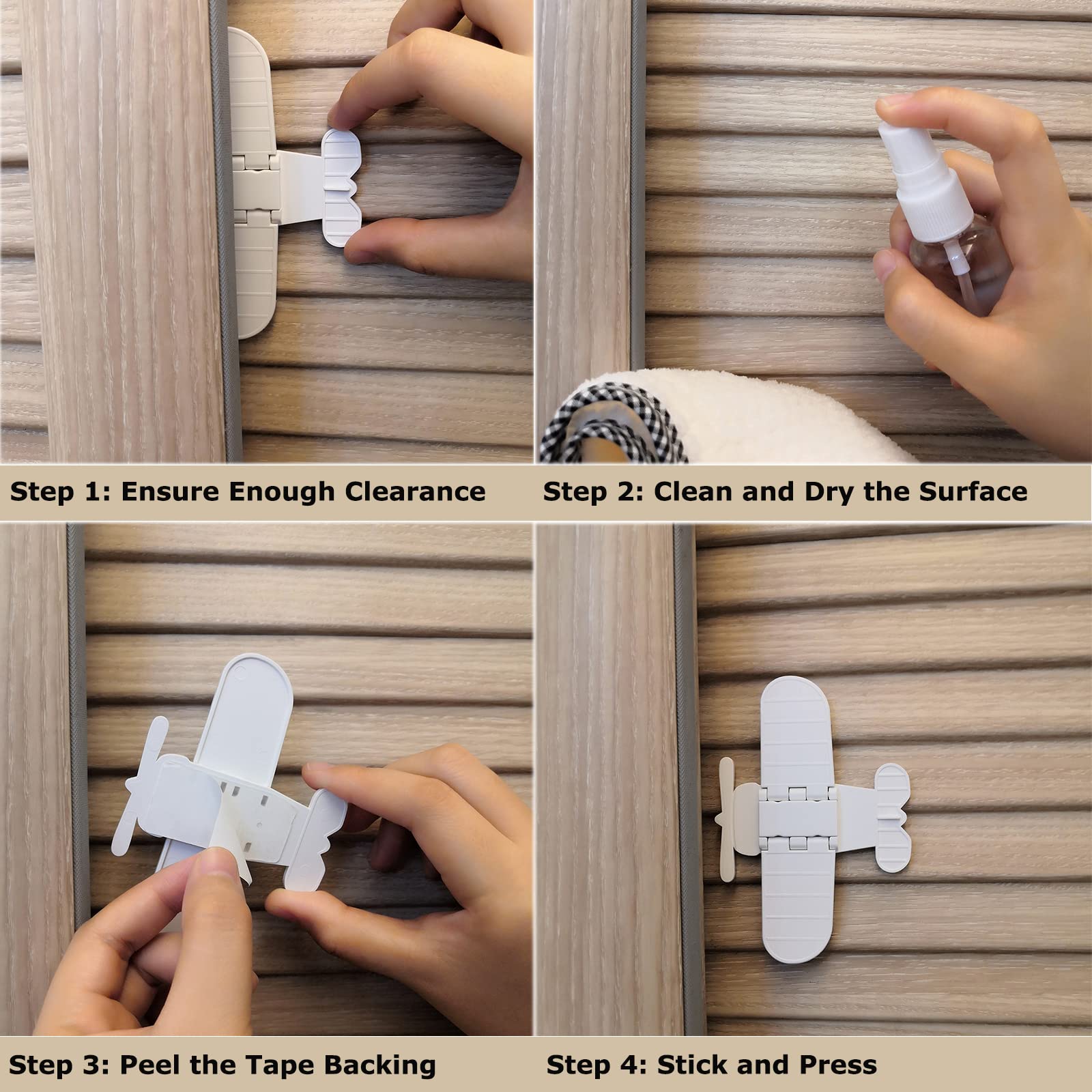 Makibi sliding-door-lock white finish blends with interior decor.