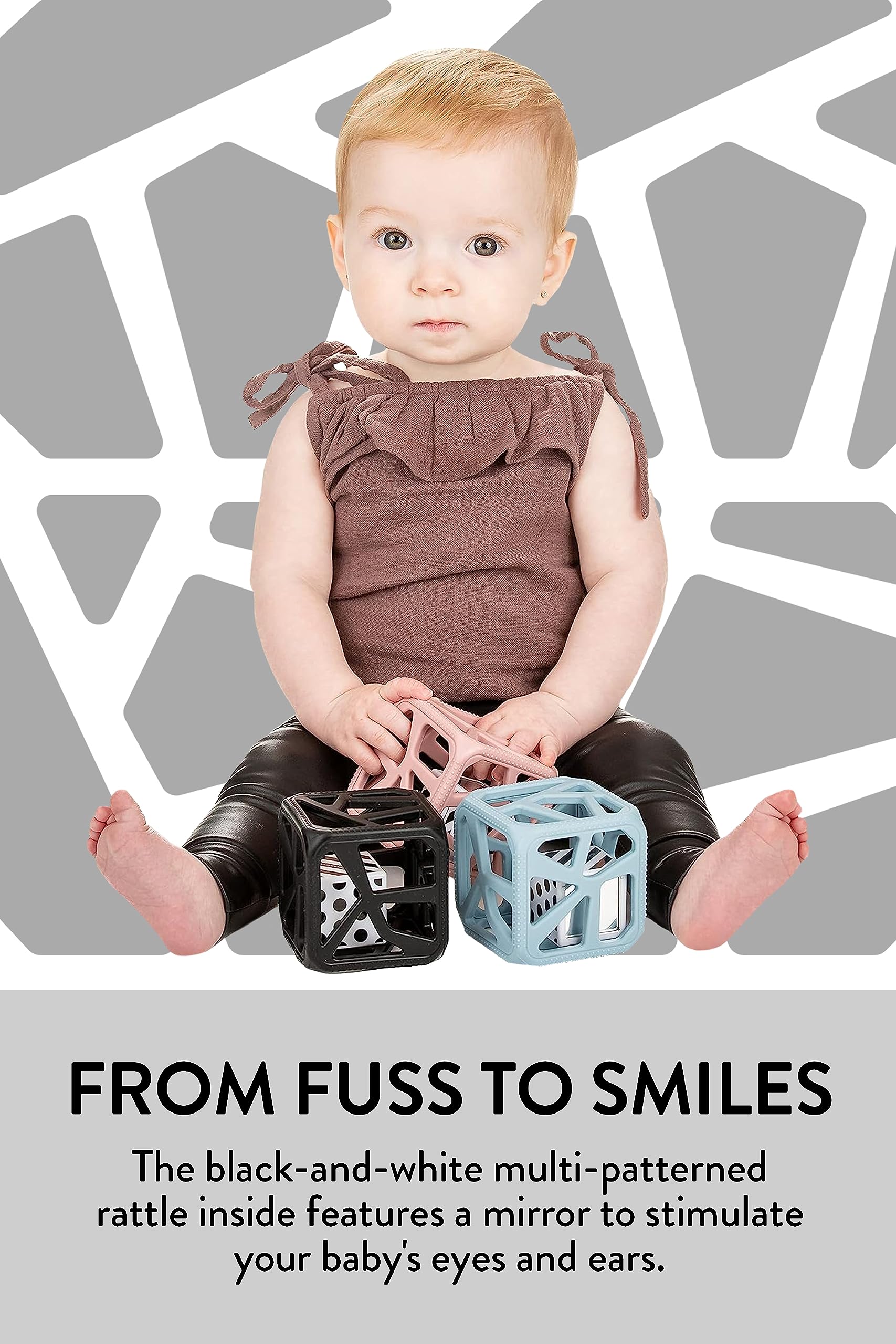 Malarkey Kids baby teether promotes interactive play