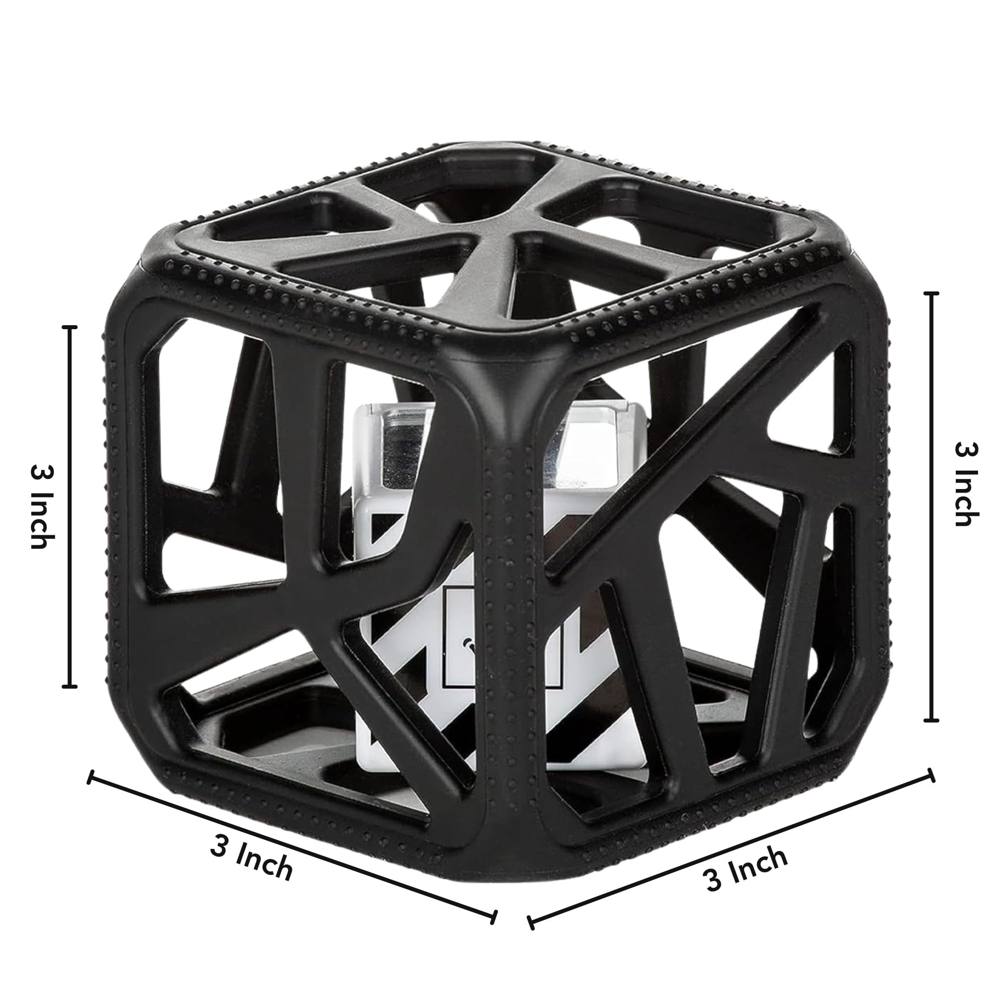 Malarkey Kids Chew Cube with rattle in action for auditory fun