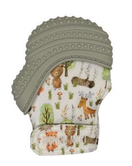 Malarkey Kids Munch Mitt on baby's hand with adjustable strap