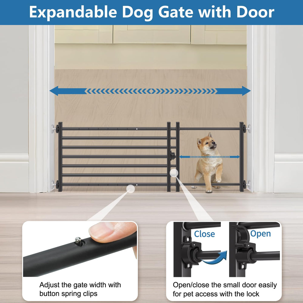 Malier 14-tall short gate with step-over design for easy human crossing.