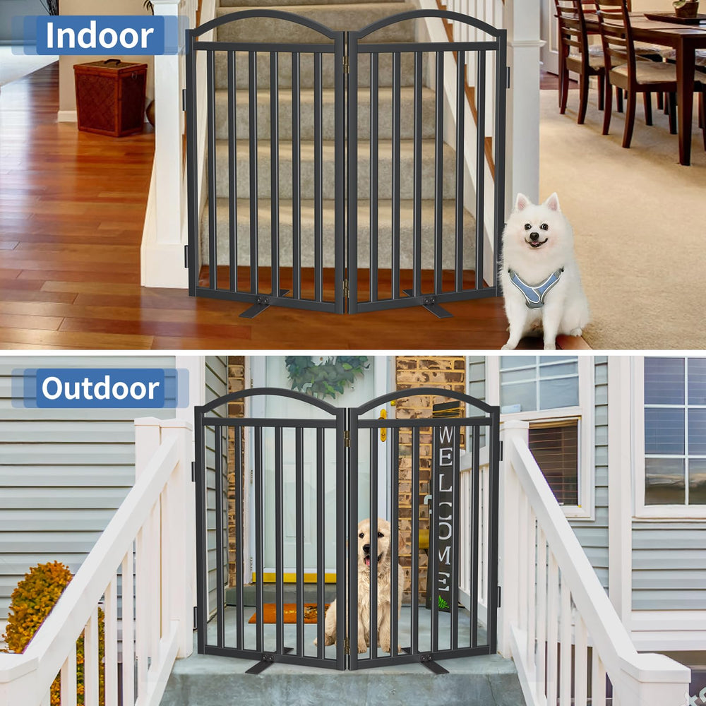 Malier 36-inch tall dog gate helps prevent jumping in open spaces.