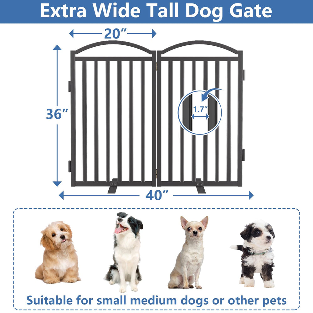 Malier 40-inch wide dog gate spans wide openings for safer pet boundaries.