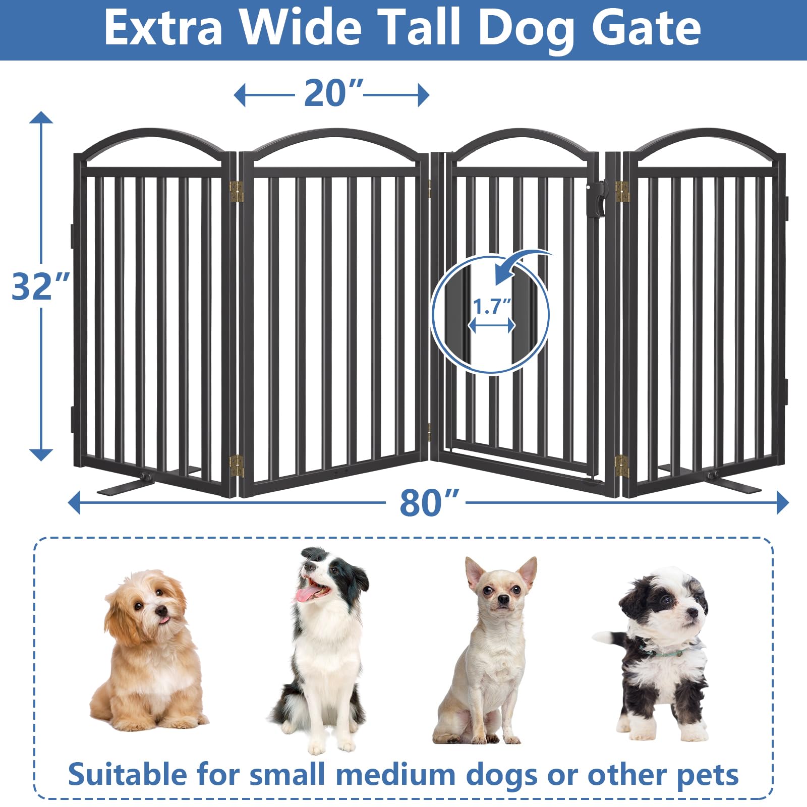 Malier black metal gate handles outdoor indoor use with sturdy stability
