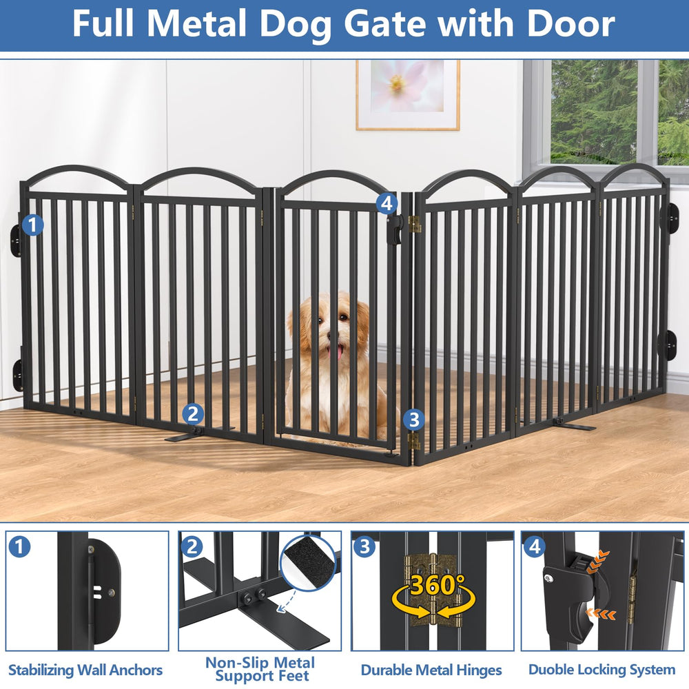 Malier extra wide 120 inch dog gate spanning large openings