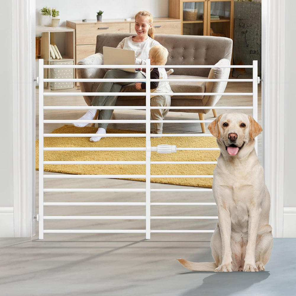 Malier expandable width gate stretches from 29.5 to 45 inches.