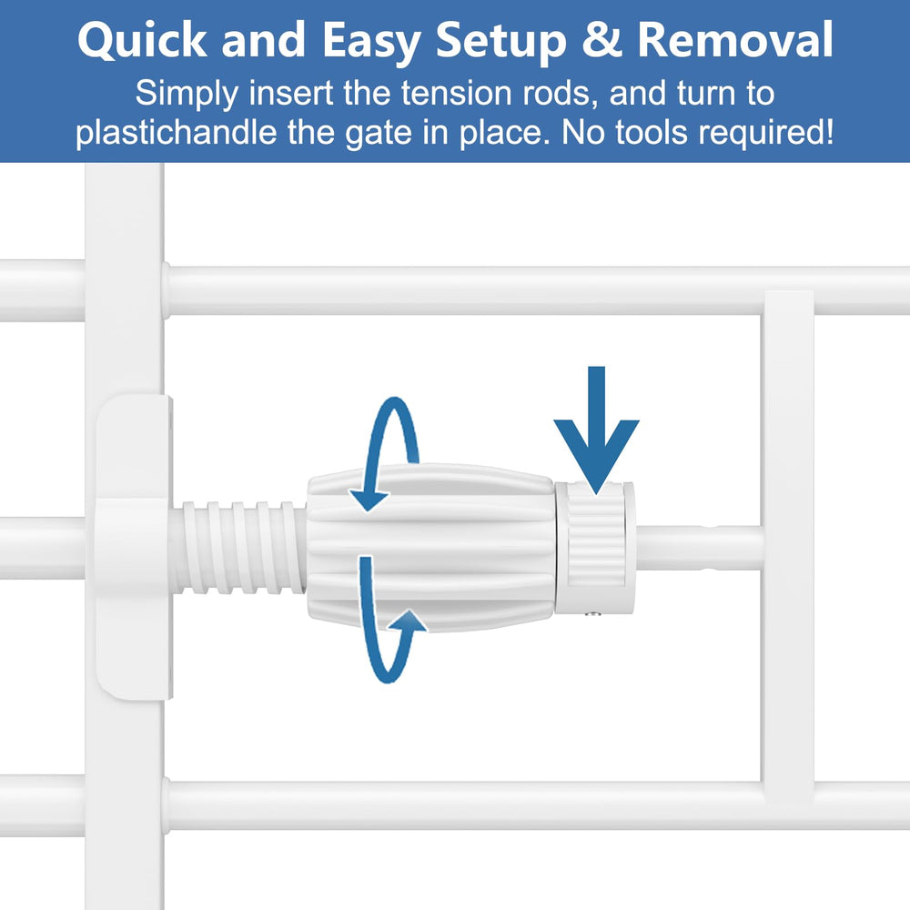 Malier gate latch and handle enable easy, secure operation.