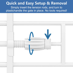 Malier gate latch and handle enable easy, secure operation.
