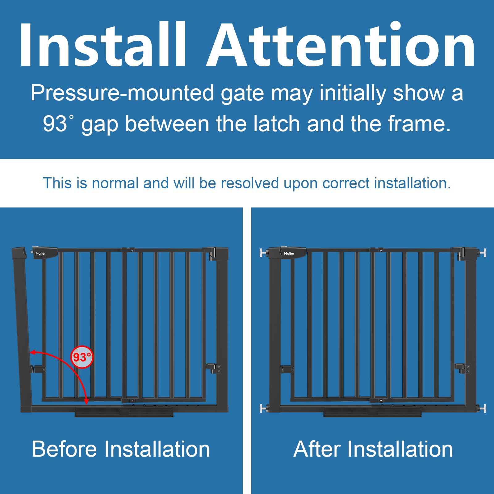 Malier Newest Baby Gate keeps both children and pets secure in shared spaces