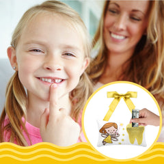 Malihome Tooth Fairy Pillow hanging on doorknob, convenient nightly ritual for bedtime surprise.