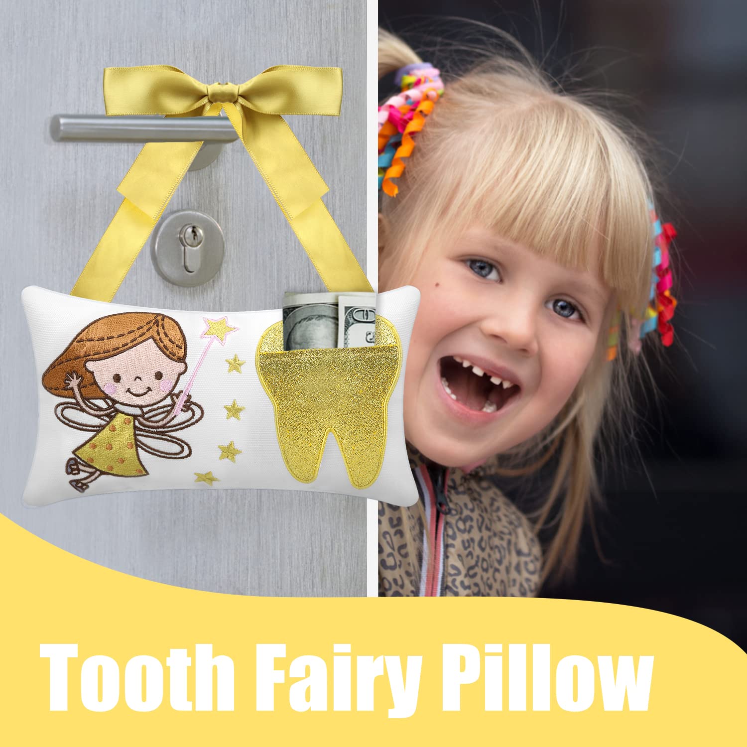 Malihome Tooth Fairy Pillow soft PP filling, cozy and resilient.