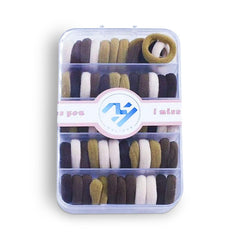MALIHUB 60pcs baby hair band box shows organized pack for quick styling sessions.