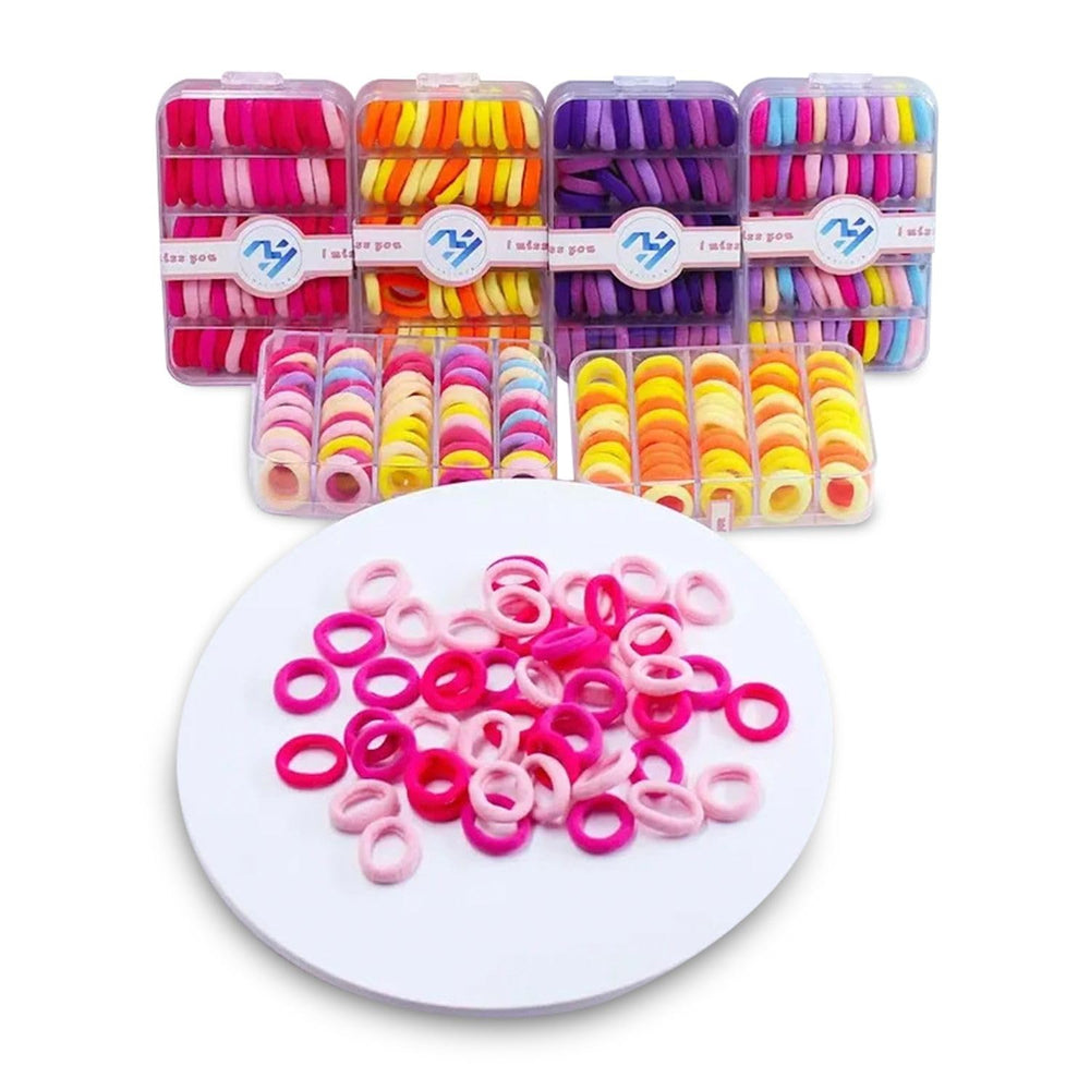 MALIHUB rubber band baby hair circle colors features a bright mix to match outfits