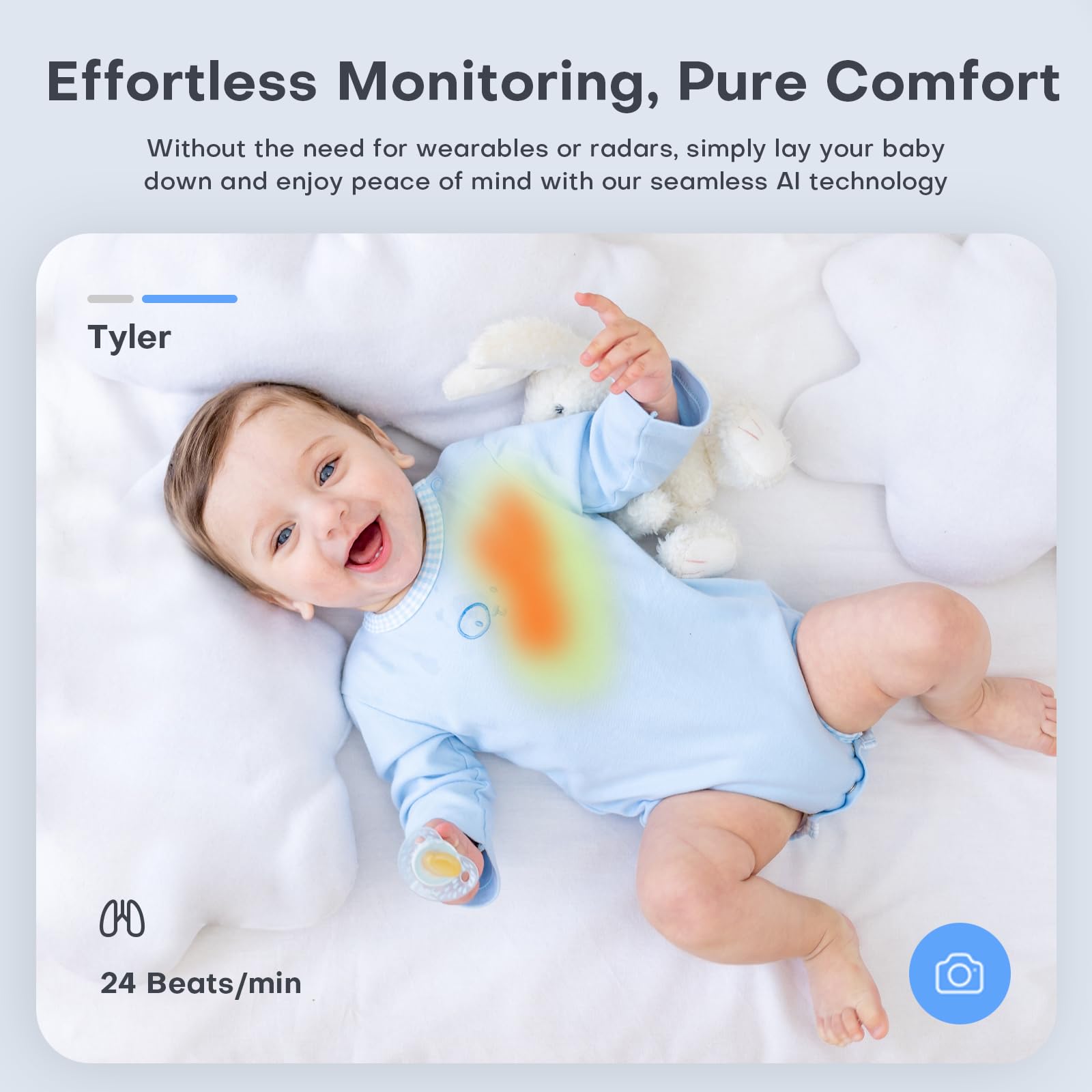 Maliton 2K HD video feed captures delicate details for attentive parenting.