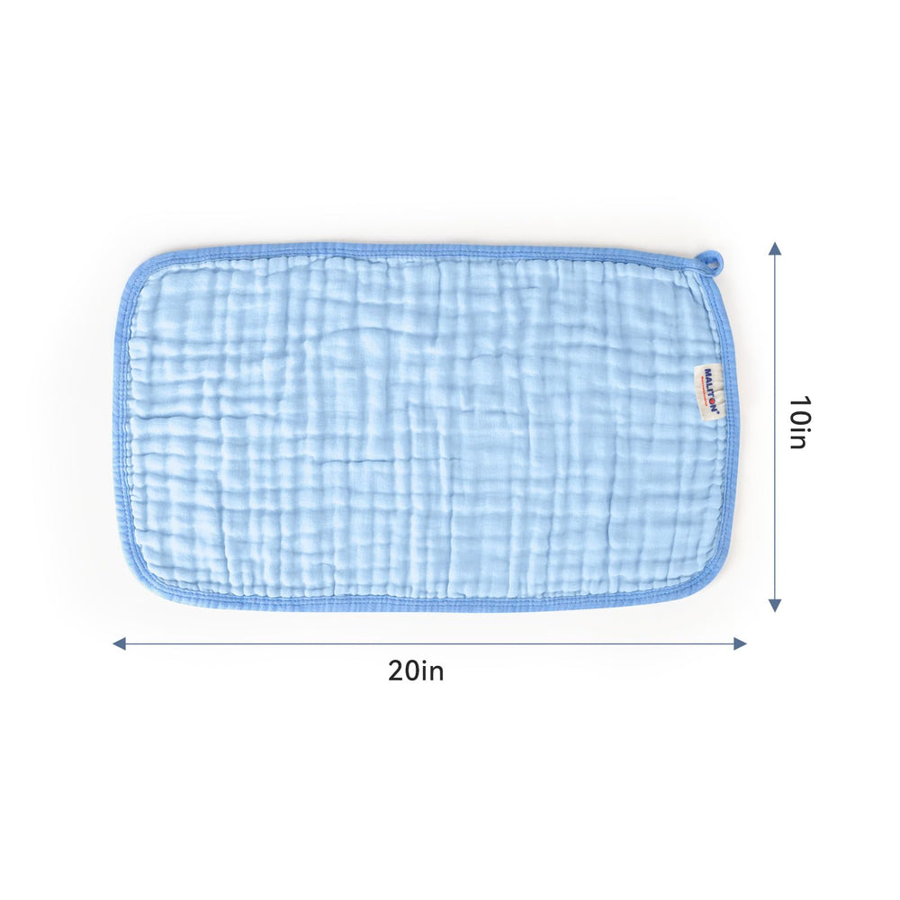 Maliton baby-boy burp cloths 20x10 inches provide large coverage.