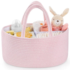 Maliton baby diaper caddy organizer showing quick-access essentials for busy newborn care