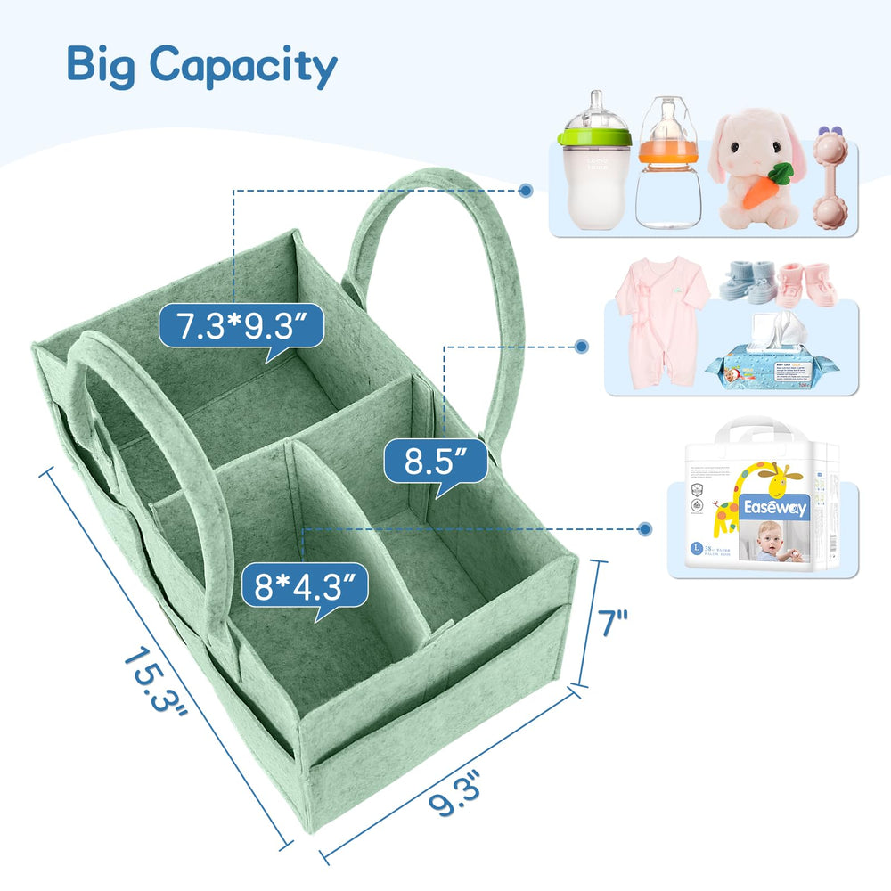 Maliton diaper caddy side pocket highlight keeps small items within grab-and-go reach
