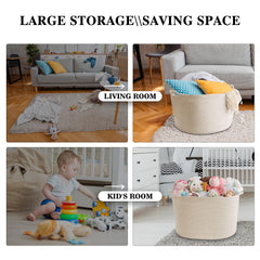 Maliton basket handles reinforced, easy to move from room to room