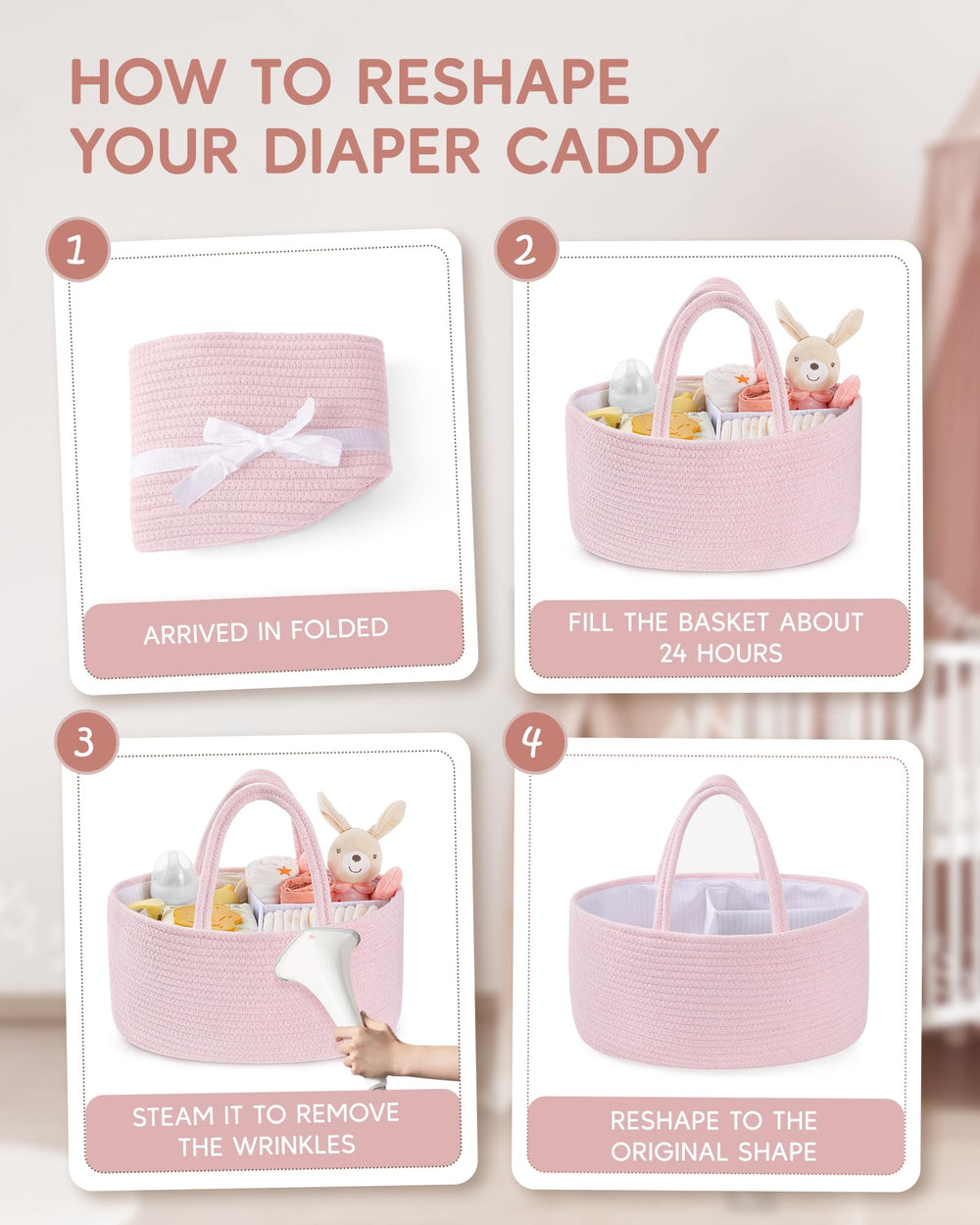 Maliton convertible caddy doubles as a toy bin and portable storage