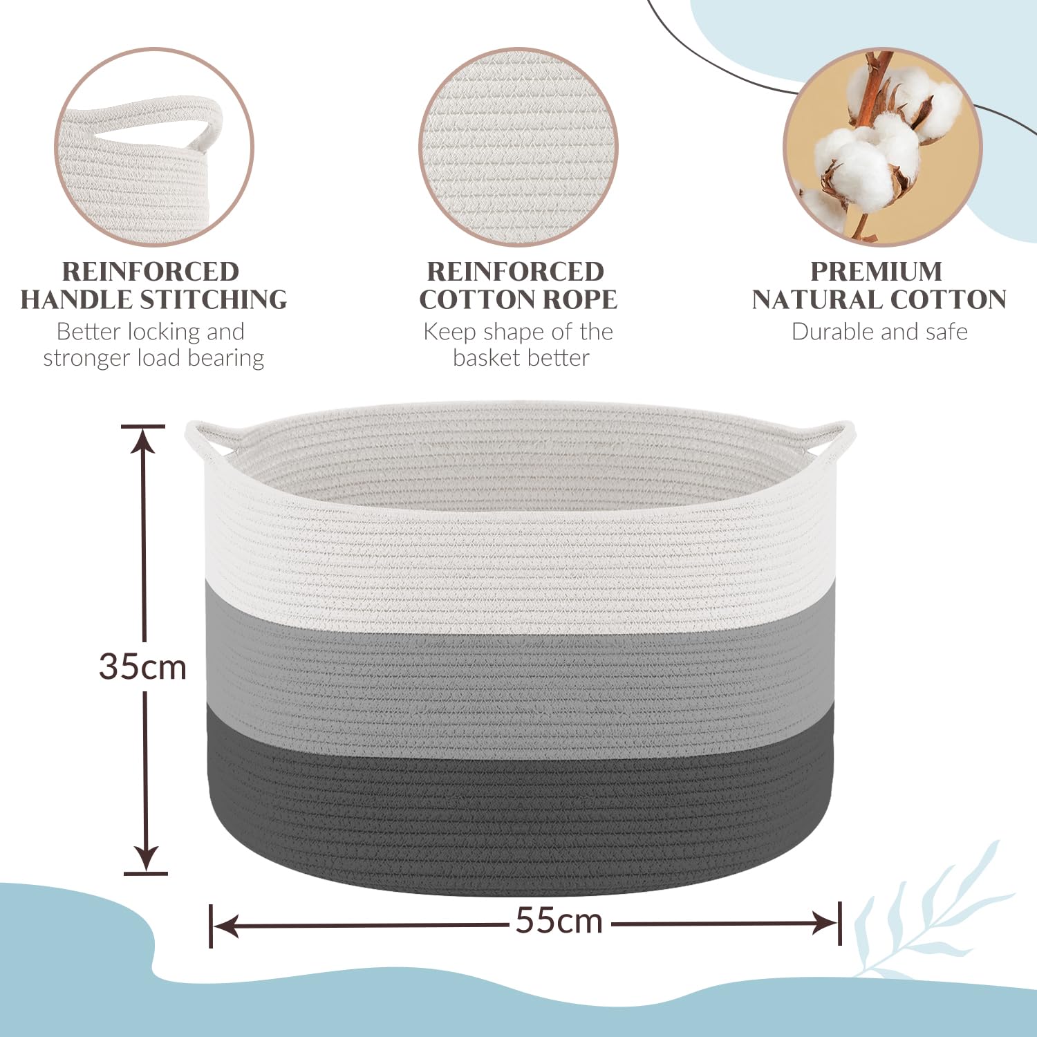 Maliton cotton rope close-up highlights soft texture and edge safety